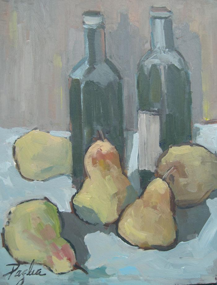 Still life with bottles Paglia, Lelé