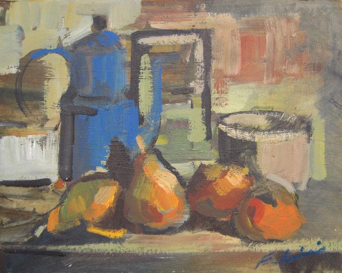 The blue coffeepot Fodrini, Evans