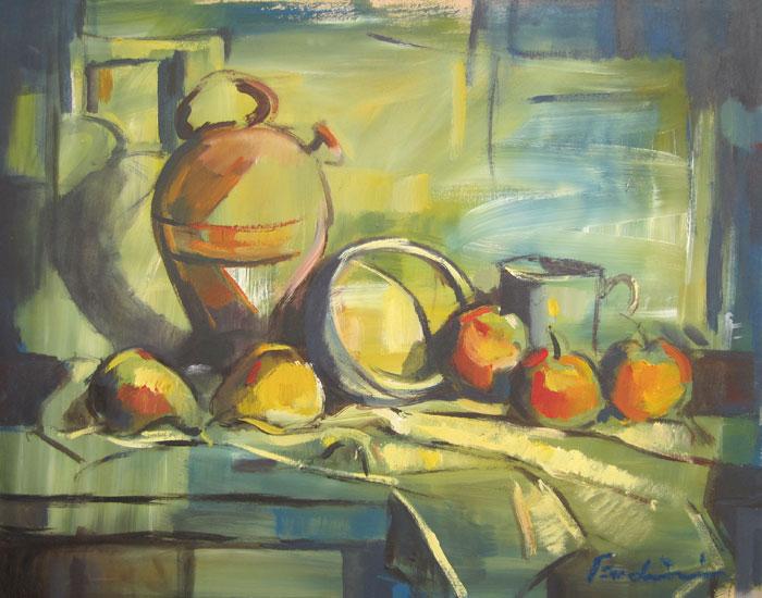 Still life with pitcher Fodrini, Evans