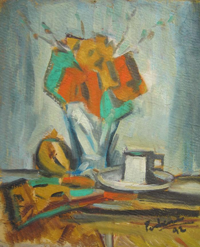 Flores y un café Fodrini, Evans
