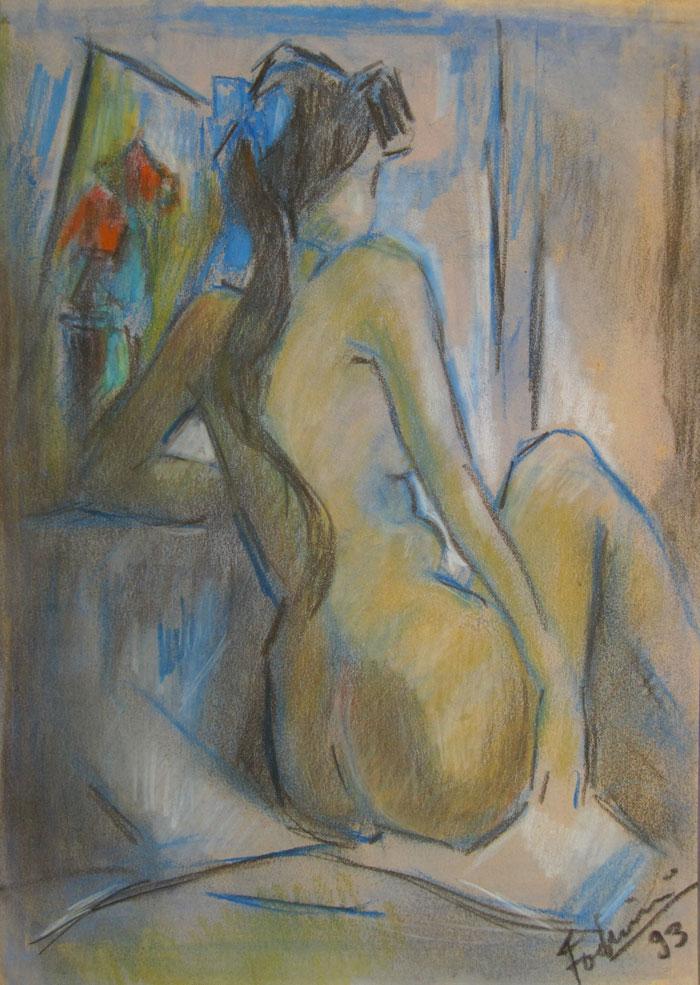 Blue nude Fodrini, Evans