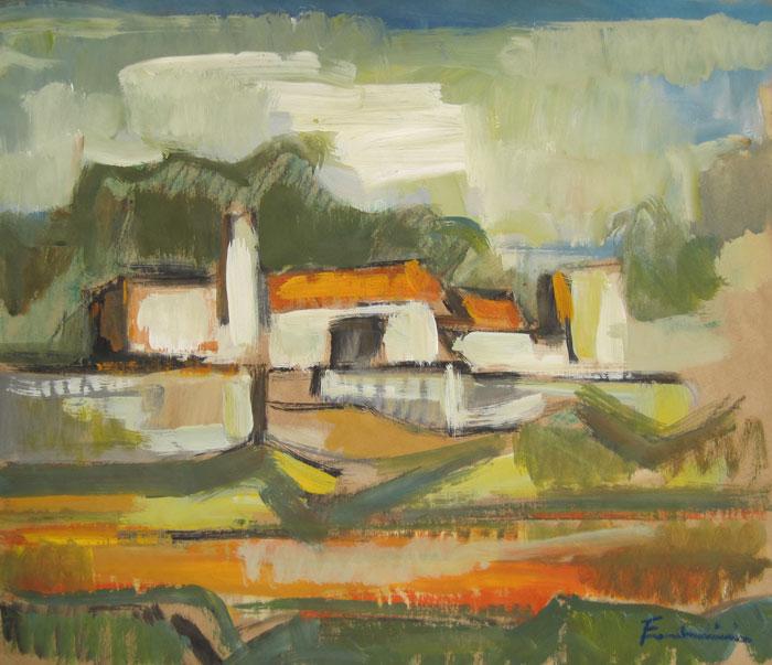 Landscape and houses Fodrini, Evans