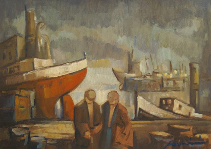 Port with people Fodrini, Evans