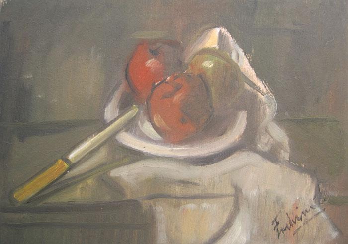 Bodegón con manzanas Fodrini, Evans