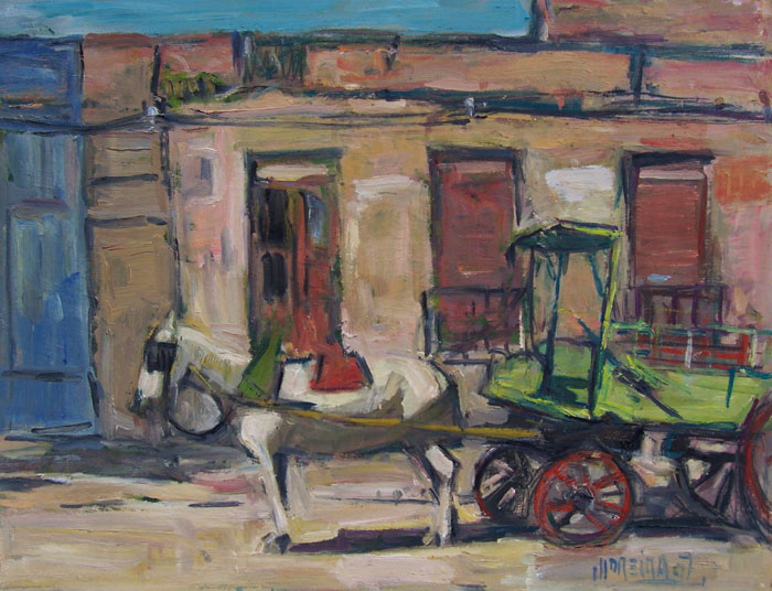Street and cart Moreira Cruz, William