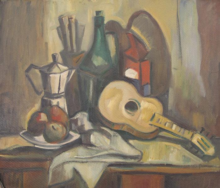 Still life with guitar Fodrini, Evans