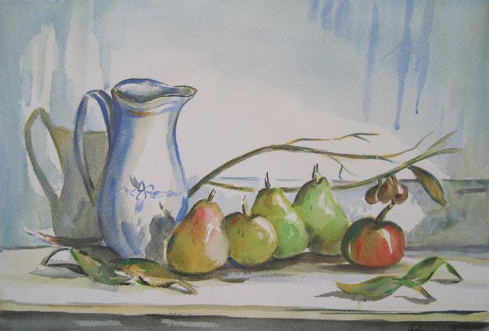 Still life with pitcher Fodrini, Evans