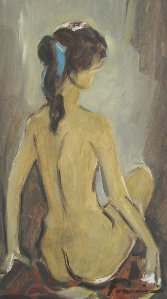 Nude with blue ribbon II Fodrini, Evans