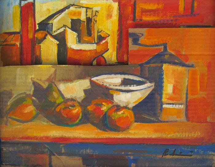 Assemble with still life Fodrini, Evans