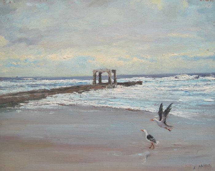 Seagulls by the beach Mello, Luis