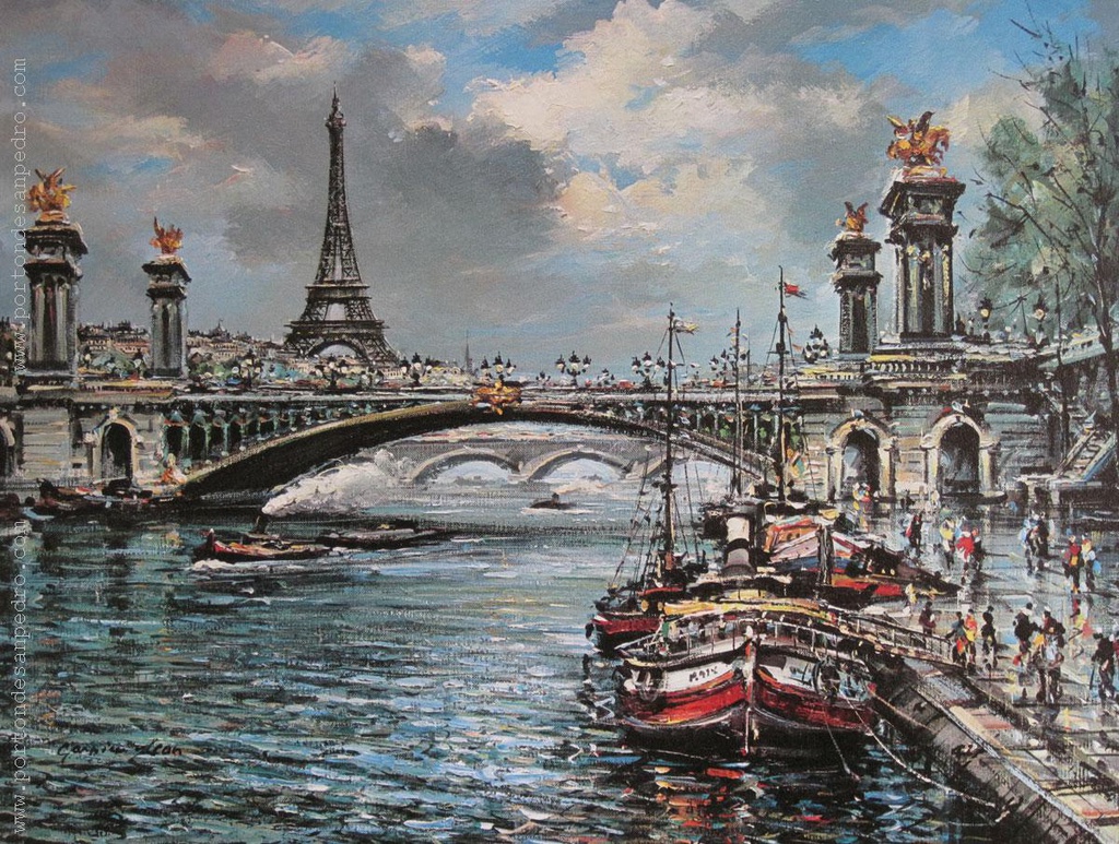 Tour Eiffel, Pont Alexandre III Anónimo/Anonymous