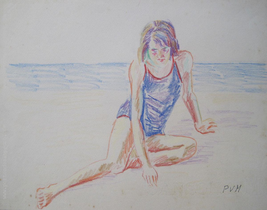Girl by the beach Villegas Mañé, Pablo Felipe
