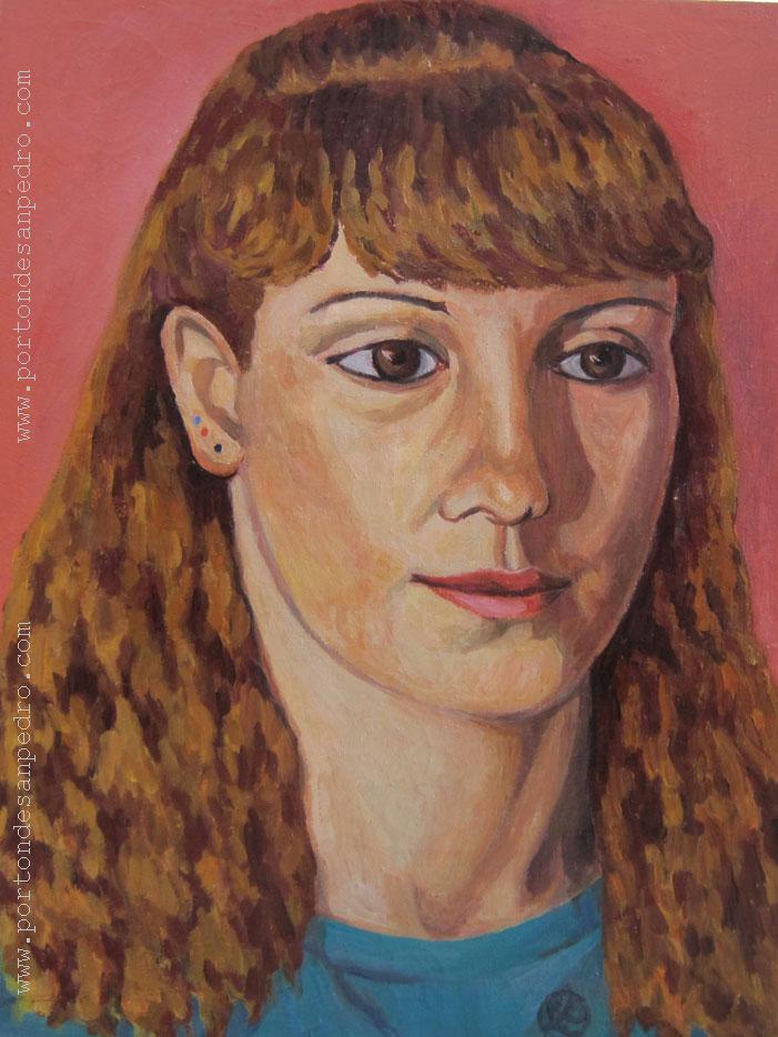 Retrato con fondo rosa Villegas Mañé, Pablo Felipe