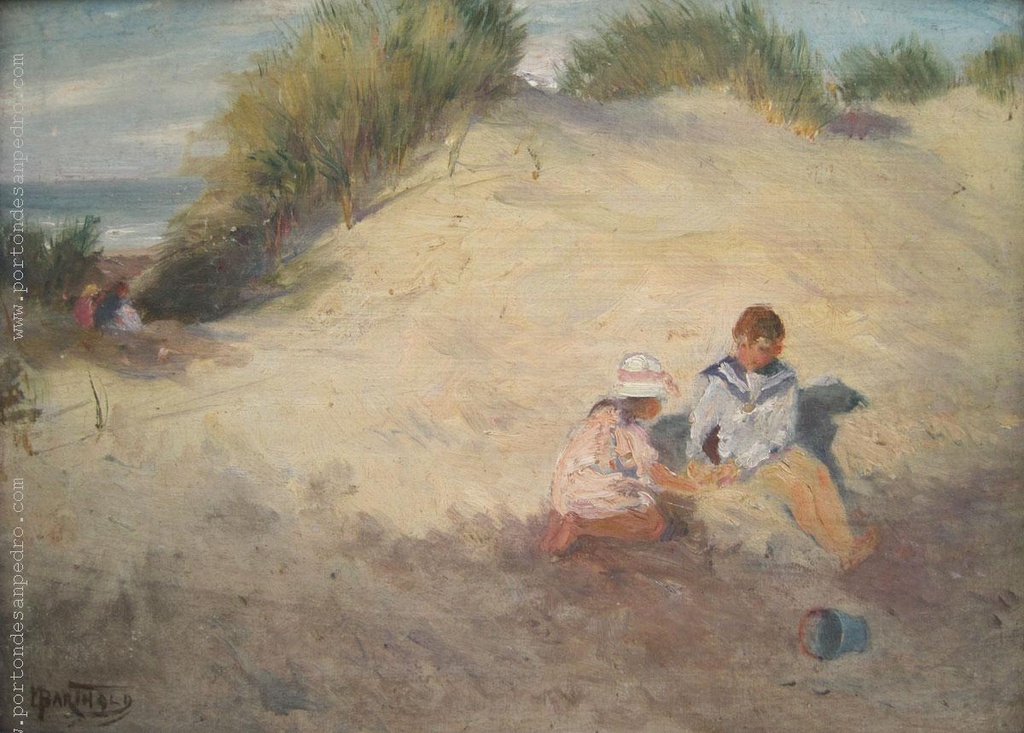 Niños en la playa Barthold, Manuel