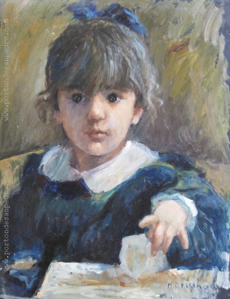 Girl with blue ribbon Piria, María Olga