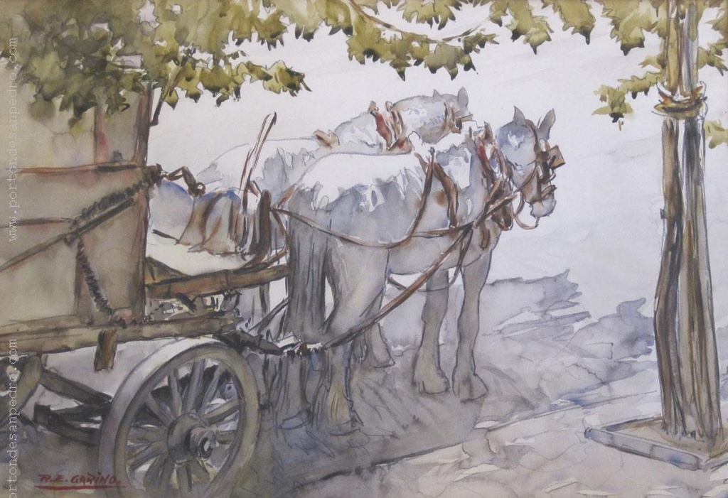 Cart with horses Garino, Esteban Roberto