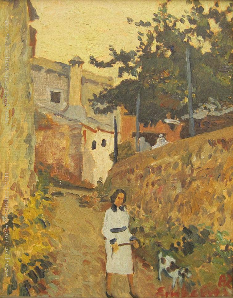 Landscape with white figure ribeiro edgardo