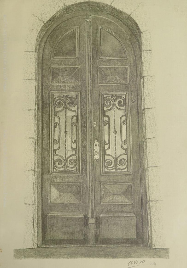 Door of Alfredo Arocena's house Vivo, Andrés