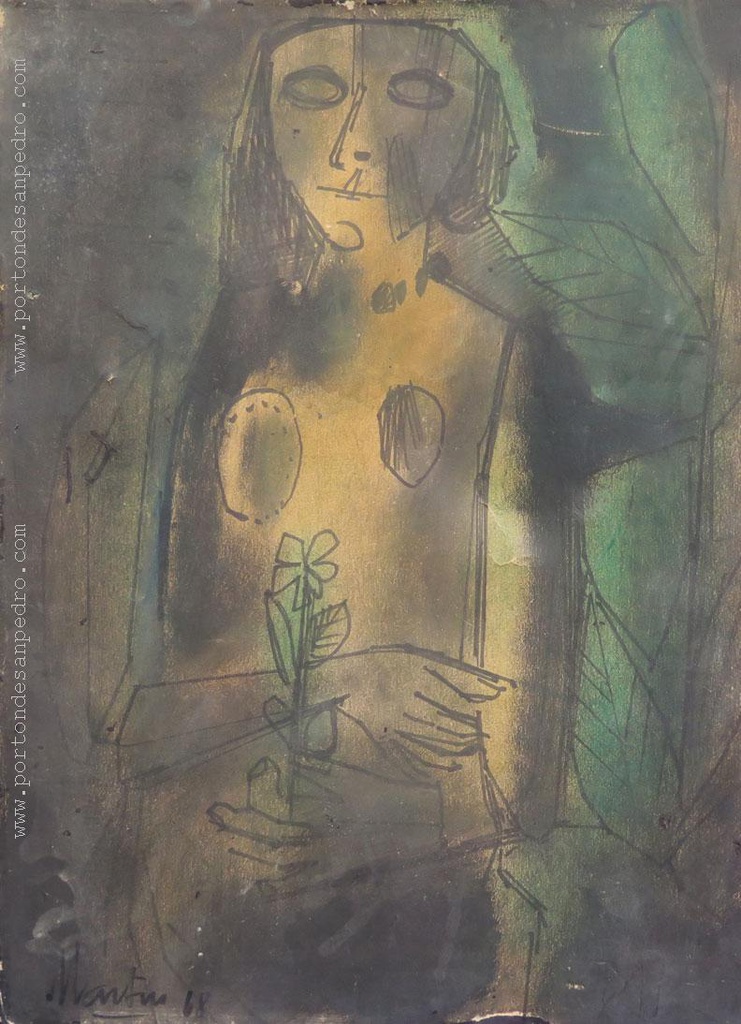 Desnudo y flor Martín, Vicente