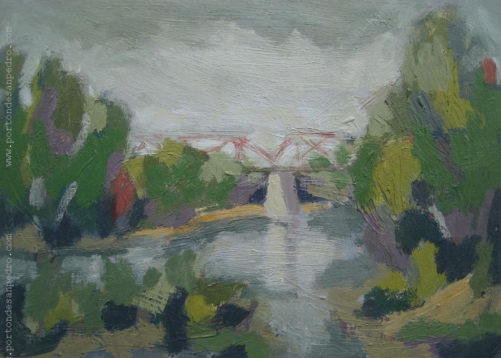 Landscape with bridge Alvira, Andrés