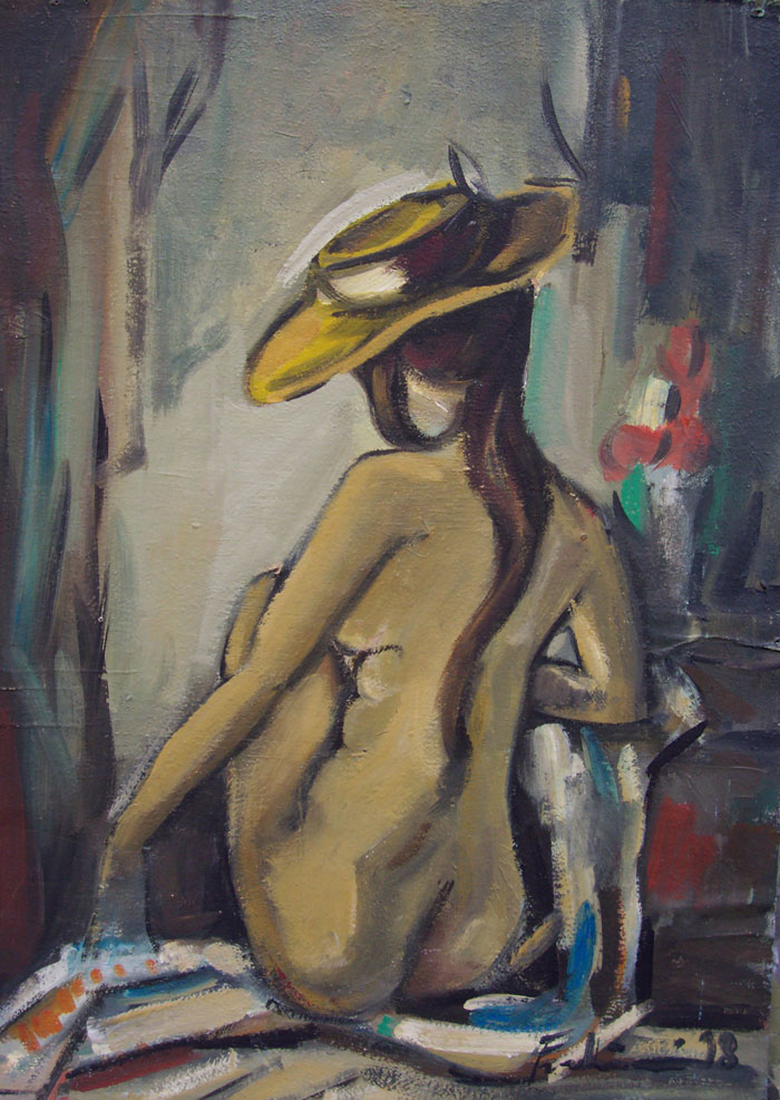 Nude with hat Fodrini, Evans