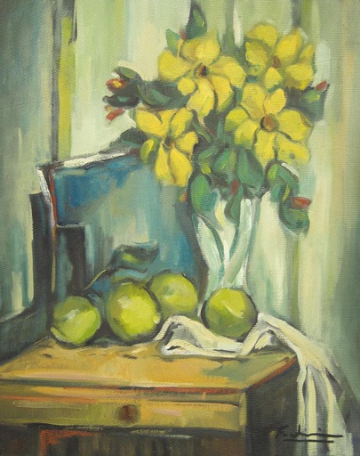 [10096] Flowers and lemons