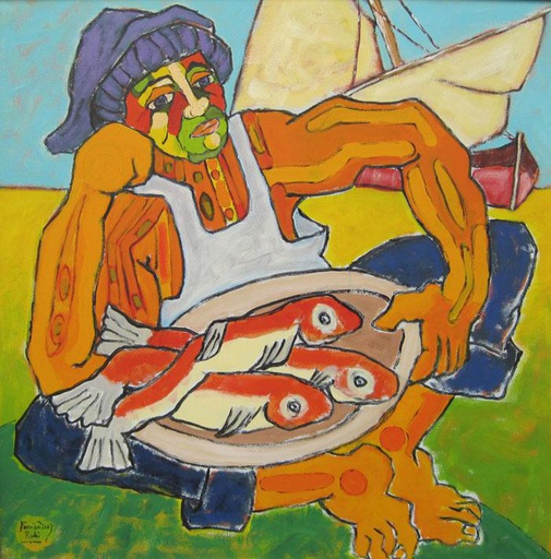[10545] Pescador y peces