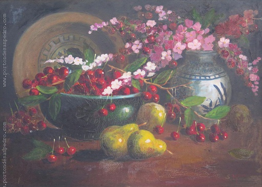 [13920] Still life with cherries