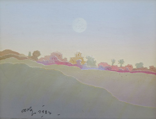 [8078] Landscape with moon