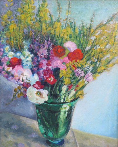 [8612] Jarrón con flores