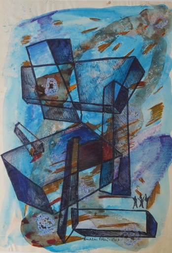 [8673] Prismas 7 en azul