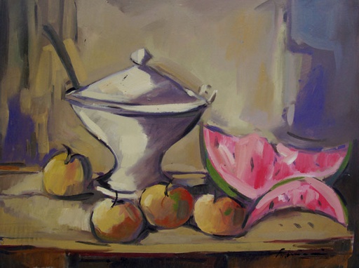 [9501] Still life with watermelon